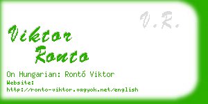 viktor ronto business card