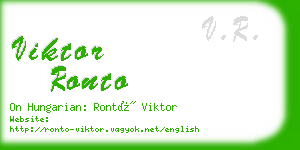 viktor ronto business card